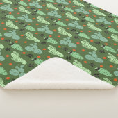 Abstraktes Hipster-Kaktus-Wüsten-Muster Sherpadecke (3/4)