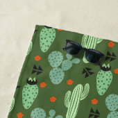 Abstraktes Hipster-Kaktus-Wüsten-Muster Strandtuch (Beispiel)