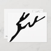 Abstraktes Hirsch Postkarte (Vorne/Hinten)