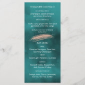 Abstraktes Hochzeitsmenü für Wasserfarben Menükarte (Rückseite)