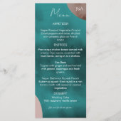 Abstraktes Hochzeitsmenü für Wasserfarben Menükarte (Vorderseite)