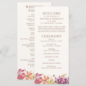 Abstraktes Hochzeitsprogramm für Herbst/Herbst (Vorne/Hinten)