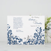 abstraktes Hochzeitsprogramm für Marinebrüche (Stehend Vorderseite)