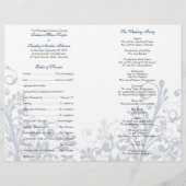 abstraktes Hochzeitsprogramm für Marinebrüche (Rückseite)