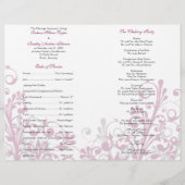 abstraktes Hochzeitsprogramm für Weintrauben (Rückseite)