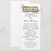 Abstraktes Hochzeitsprogramm Programm (Vorne/Hinten)