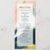 Abstraktes Hochzeitsprogramm Programm (Vorderseite)