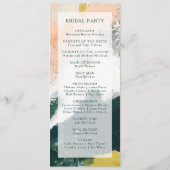 Abstraktes Hochzeitsprogramm Programm (Rückseite)