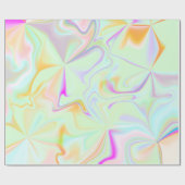Abstraktes Hologramm Falsches Farbpattern Geschenkpapier (Flach)