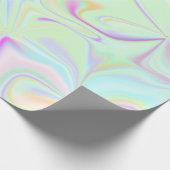 Abstraktes Hologramm Falsches Farbpattern Geschenkpapier (Ecke)