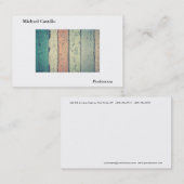 Abstraktes Holz Schwarz-weiß Minimalistisch Modern Visitenkarte (Vorne/Hinten)