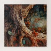Abstraktes Holztexturpuzzle Puzzle (Horizontal)