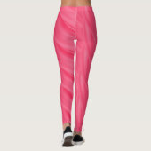 Abstraktes Hot Pink Curve Wave Muster #2 Leggings (Rückseite)