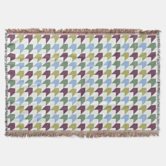 Abstraktes Houndstooth-inspiriertes geometrisches Decke (Vorderseite)