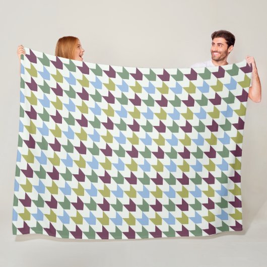 Abstraktes Houndstooth-inspiriertes geometrisches Fleecedecke (Beispiel)