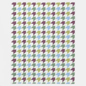Abstraktes Houndstooth-inspiriertes geometrisches Fleecedecke (Vorderseite)