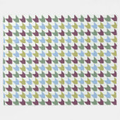 Abstraktes Houndstooth-inspiriertes geometrisches Fleecedecke (Vorderseite (Horizontal))