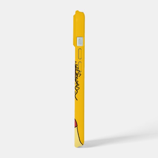 Abstraktes hübsches Gesicht iPhone 15 Hülle (Linke Seite)