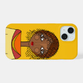 Abstraktes hübsches Gesicht iPhone 15 Hülle (Rückseite (Horizontal))