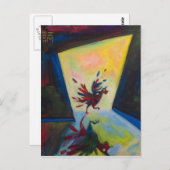 Abstraktes Huhn Postkarte (Vorne/Hinten)