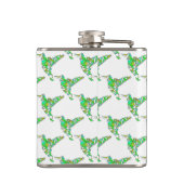 Abstraktes Hummingbird-Muster Flachmann (Rückseite)