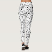 Abstraktes Hundeschema Leggings (Rückseite)