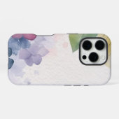 Abstraktes Hydrangea-Aquarell iPhone Hülle (Rückseite (Horizontal))