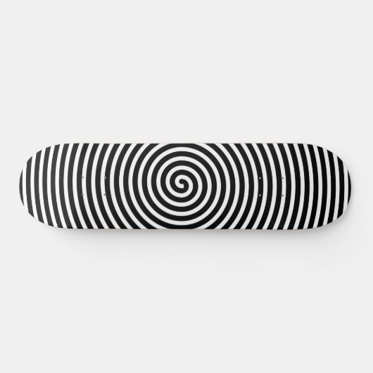 Abstraktes Hypnotized Schwarz-weißes Skateboard (Horizontal)