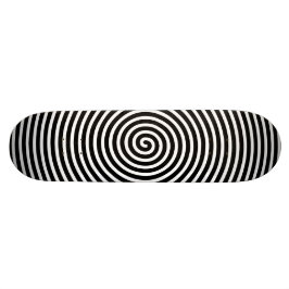 Abstraktes Hypnotized Schwarz-weißes Skateboard