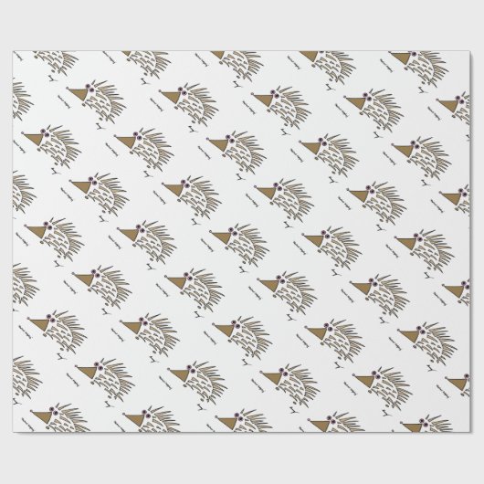 Abstraktes Igels-Verpackungs-Papier Geschenkpapier (Flach)