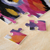 Abstraktes Ikat Muster farbenfroh Puzzle (Seite)