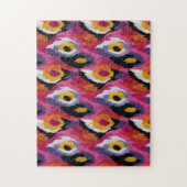 Abstraktes Ikat Muster farbenfroh Puzzle (Vertikal)