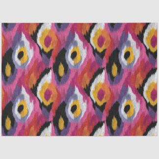 Abstraktes Ikat-Muster - farbenfrohe Dekoration Seidenpapier