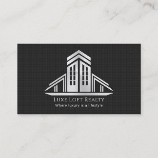 Abstraktes Immobilien-Logo | Drk Kohlefaser Visitenkarte