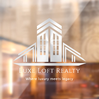 Abstraktes Immobilien-Logo | Silber Fensteraufkleber