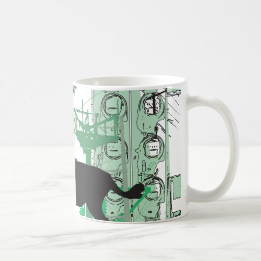 Abstraktes Impala-Tasse Kaffeetasse (Rechts)