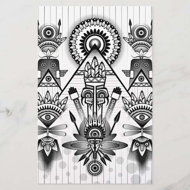 Abstraktes Indianerstamm (Vorderseite)