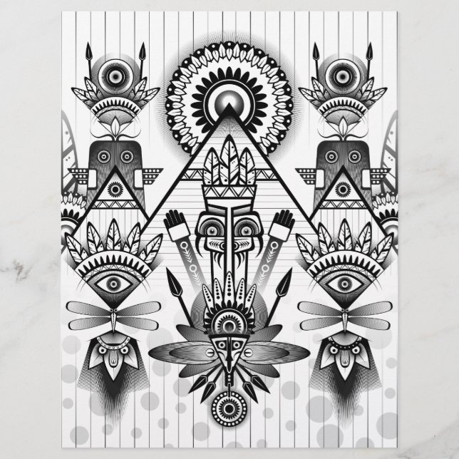 Abstraktes Indianerstamm (Vorderseite)