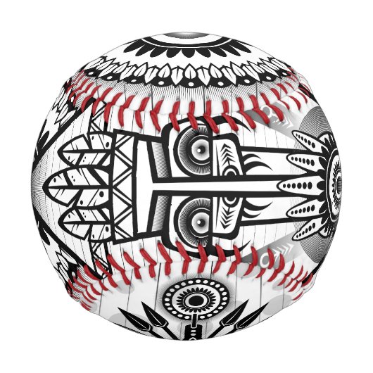 Abstraktes Indianerstamm Baseball (Rückseite)