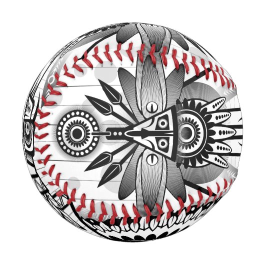 Abstraktes Indianerstamm Baseball (Vorderseite Links)