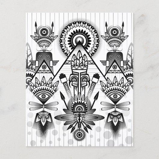 Abstraktes Indianerstamm Flyer (Vorne)