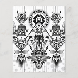 Abstraktes Indianerstamm Flyer