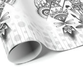 Abstraktes Indianerstamm Geschenkpapier (Rolleneckpunkt)