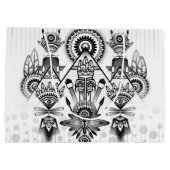 Abstraktes Indianerstamm Große Geschenktüte (Rückseite)