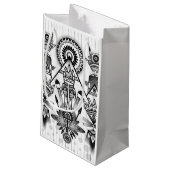 Abstraktes Indianerstamm Kleine Geschenktüte (Rückseite Schrägansicht)