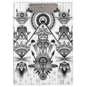 Abstraktes Indianerstamm Klemmbrett (Vorderseite)