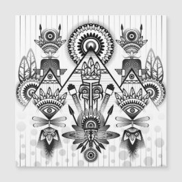 Abstraktes Indianerstamm Magnetkarte