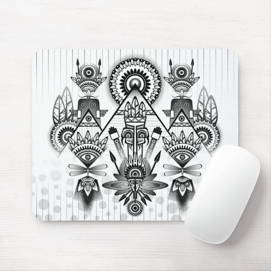 Abstraktes Indianerstamm Mousepad (Mit Mouse)