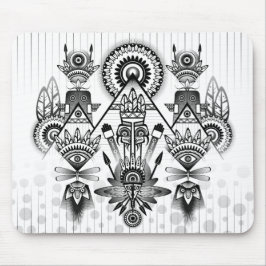 Abstraktes Indianerstamm Mousepad