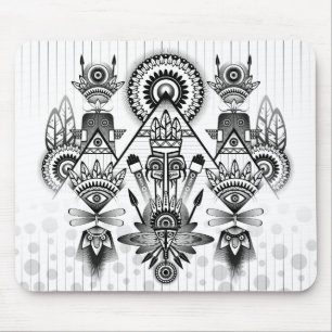 Abstraktes Indianerstamm Mousepad